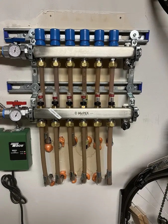 Plumber performing Gas Leak Detection at a residential property in Alton